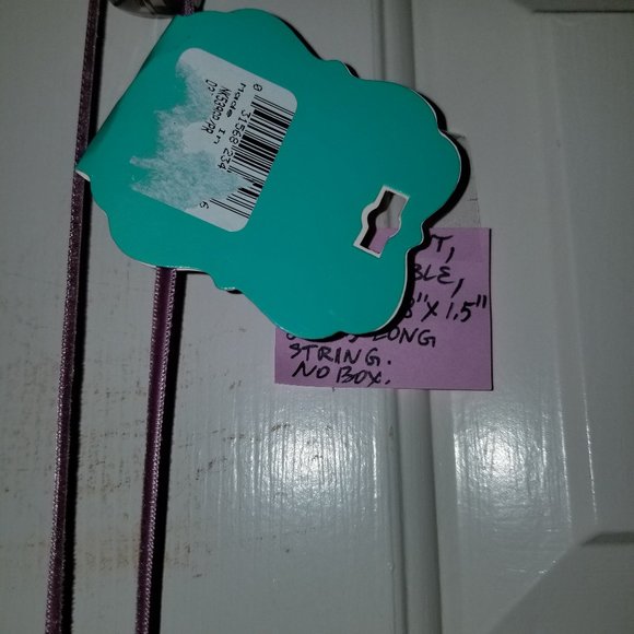 858 NWT Heart on a String "Amethyst" Glass Necklace - Picture 12 of 13